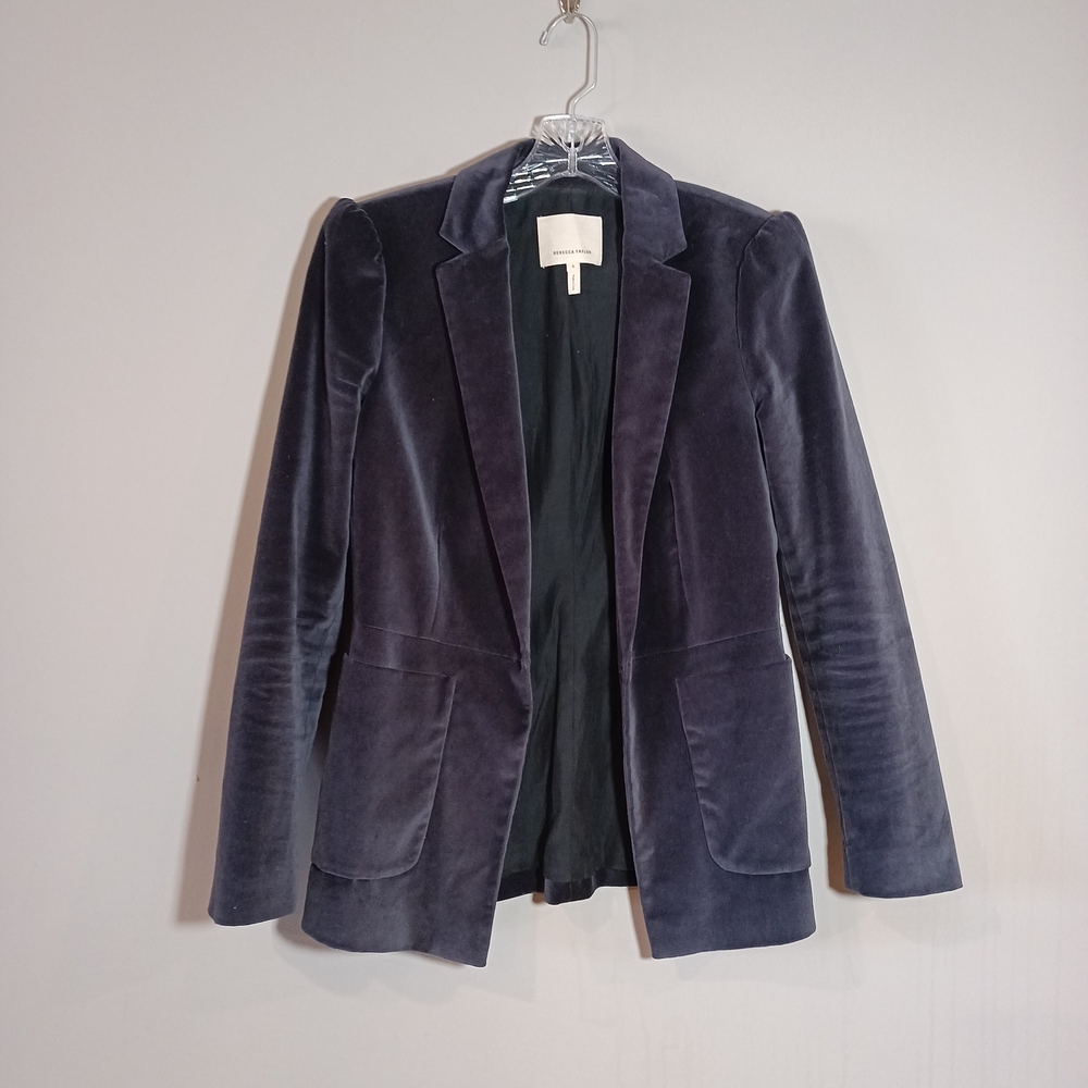 Rebecca Taylor Dark Purple Velvet Blazer